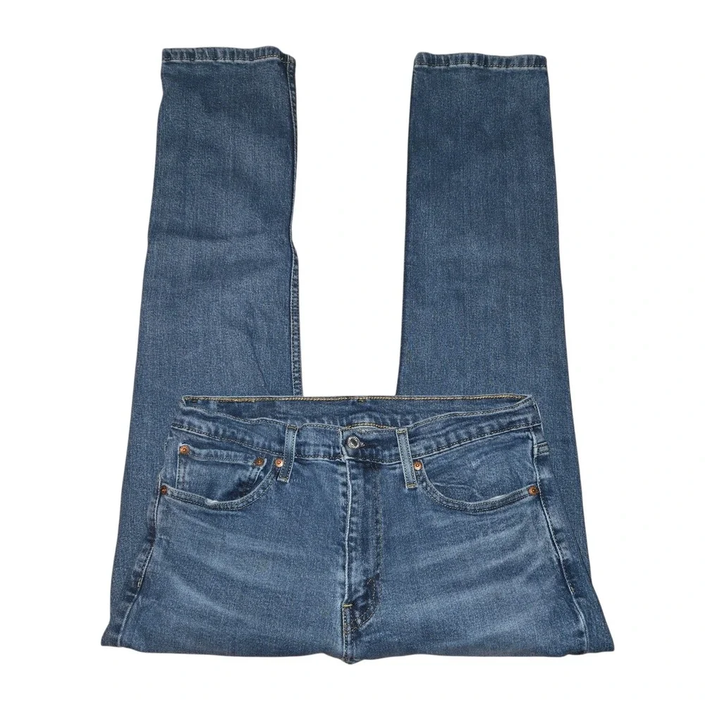 Levis 511 Slim Fit Jeans Mens 34x30 Blue Denim Stretch Straight Leg 04511-5256